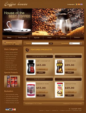 thiet ke web website coffee 01